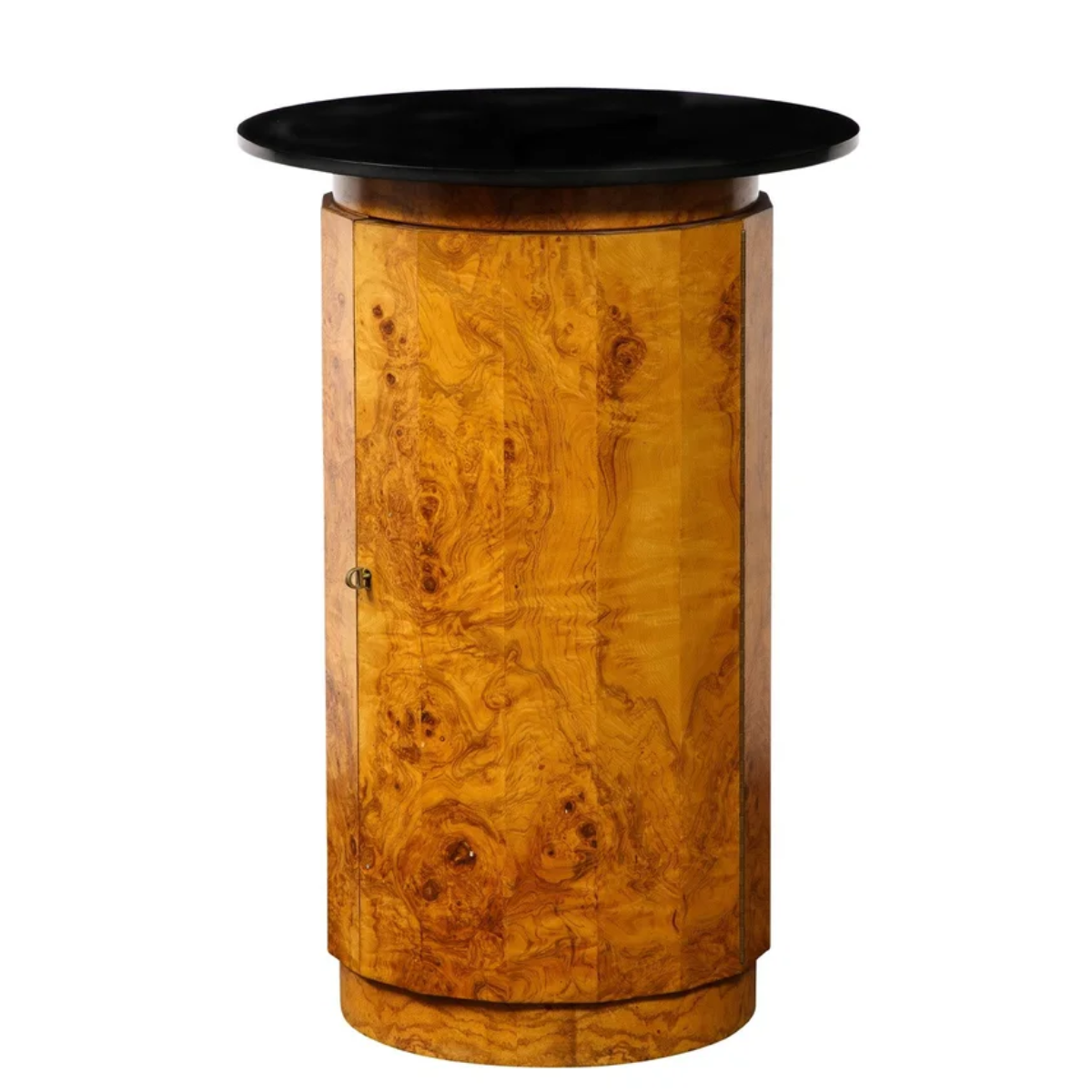 Edward Wormley Faceted Pedestal Cabinet with Slate Top 1963 (Signed)