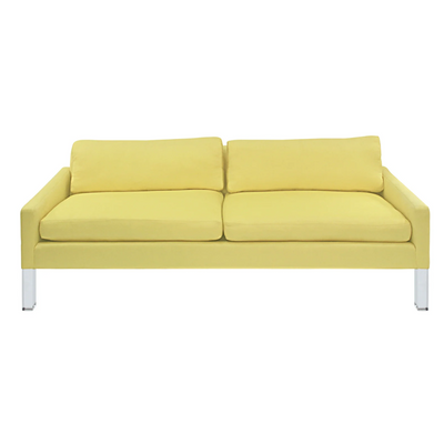 Chic Clean Line Sofa with Solid Lucite Legs 1970s