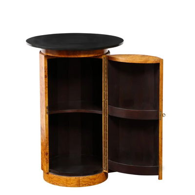Edward Wormley Faceted Pedestal Cabinet with Slate Top 1963 (Signed)