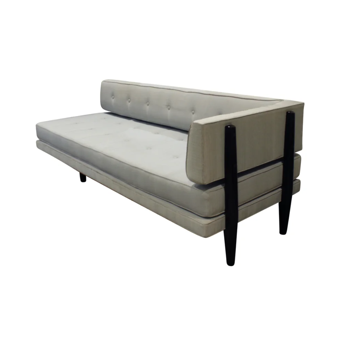 Edward Wormley Elegant Sofa Day Bed with Walnut Legs 1953