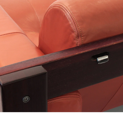 Percival Lafer Sofa in Rosewood with Glove Leather 1970s
