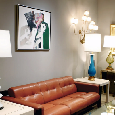 Percival Lafer Sofa in Rosewood with Glove Leather 1970s