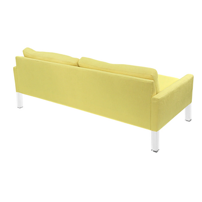 Chic Clean Line Sofa with Solid Lucite Legs 1970s