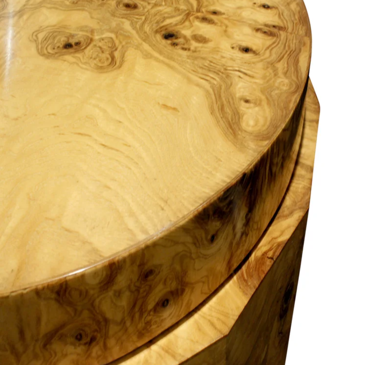 Edward Wormley Beautiful Pedestal Cabinet in Olive Burl 1963 (signed)