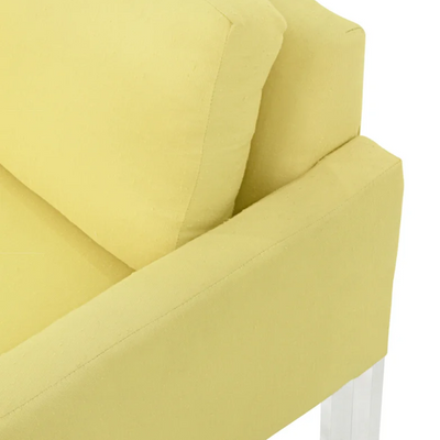 Chic Clean Line Sofa with Solid Lucite Legs 1970s
