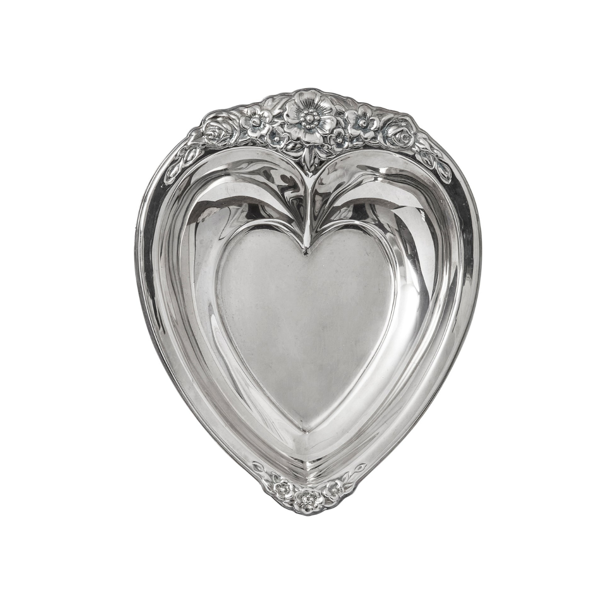 Vintage Retro Godinger Silver Plate Heart Bowl